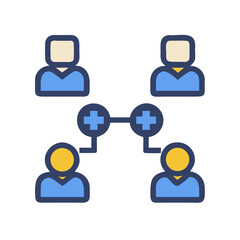 People Network Connection, Teamwork, Collaboration, Cooperation, Social Media