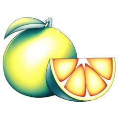 Lime fruit slice illustration