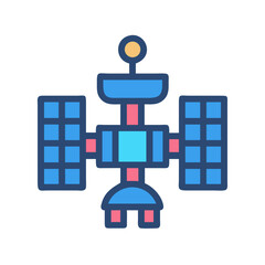 Modern Satellite Illustration: Space, Communication, and Technology Concept