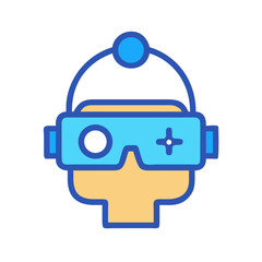 VR Headset Icon: Virtual Reality Gaming Experience Illustration