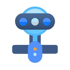 Cute Cartoon Robot Icon, Futuristic, AI Concept