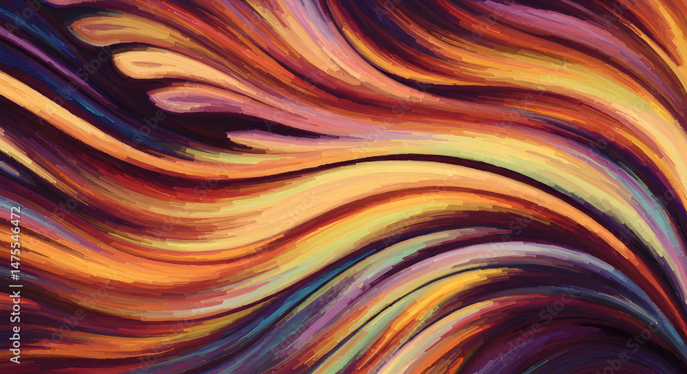 Aufkleber vibrant swirling spectrum a dynamic abstract expression of colorful waves
