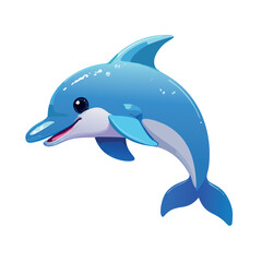 Fototapeta premium a playful kawaii dolphin