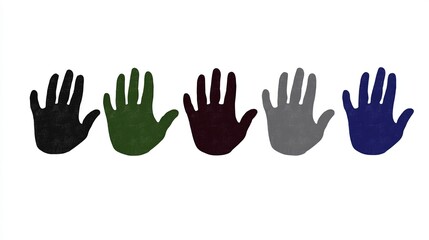 Obraz premium Colorful Handprints on White.