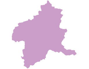 群馬県　地図　紫　イラスト