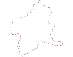 群馬県　地図　白　イラスト