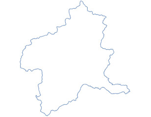 群馬県　地図　白　イラスト