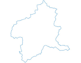 群馬県　地図　白　イラスト
