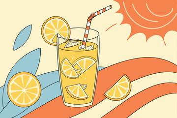 24 orange juice, citrus, lemon, glass, drink, refreshing, summer, bright, vibrant, background
