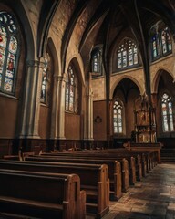 Obraz premium interior of church 4k