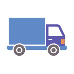 Cartoon Delivery Truck Illustration - Vector Transportation Icon