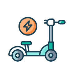 Electric Scooter Icon: Eco-Friendly Transportation, Modern Mobility