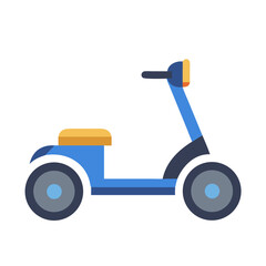 Blue scooter illustration, electric vehicle, mobility concept