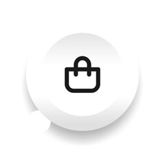 Obraz premium Shop Button Icon for Website UI – Call to Action Symbol in Minimal Style