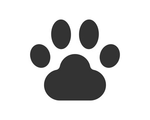 Animals paw print design. A perfect graphic element symbolizing pets, nature, and veterinary services. Great for logos, branding, and creative projects.