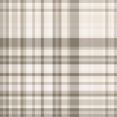 Neutral plaid pattern background. Soft beige and grey tones create a versatile, calming aesthetic. Ideal for textiles, design or abstract backdrop use.