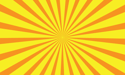 Bright radial sunburst background in vivid yellow and orange hues, ideal for cheerful poster designs, comic-style artwork, summer themes, or eye-catching visuals.