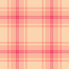Soft, seamless plaid pattern in peach and pink tones. Ideal for backgrounds, textiles, fashion, and design projects needing a warm, vintage or cozy feel.