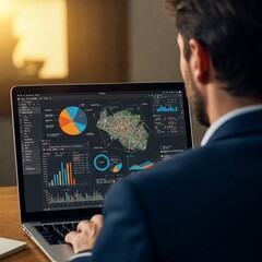 businessman working with laptop