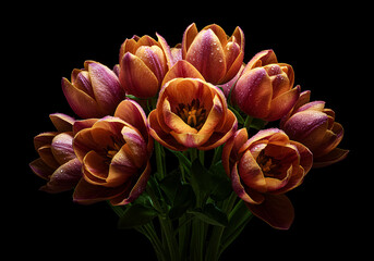 yellow flower on black background - Photograph of unique royal flowers featuring brilliant shine, Perfect for luxury branding