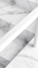 Obraz premium Abstract Composition Featuring White Geometric Forms and Marble-Like Surface with Soft Focus