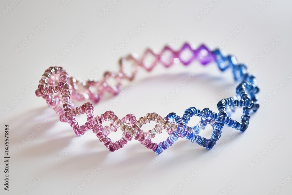 Poster digital data processing illustrated over a dna strand model in vibrant colors, digital data processi