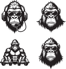 Fototapeta premium Bigfoot Silhouette SVG – Sasquatch Clipart for Cricut & DIY CraftsSasquatch SVG File – Cryptid Bigfoot Decal for Shirts, Stickers & MugsYeti Bigfoot Vector – Printable Forest Creature for Outdoor 