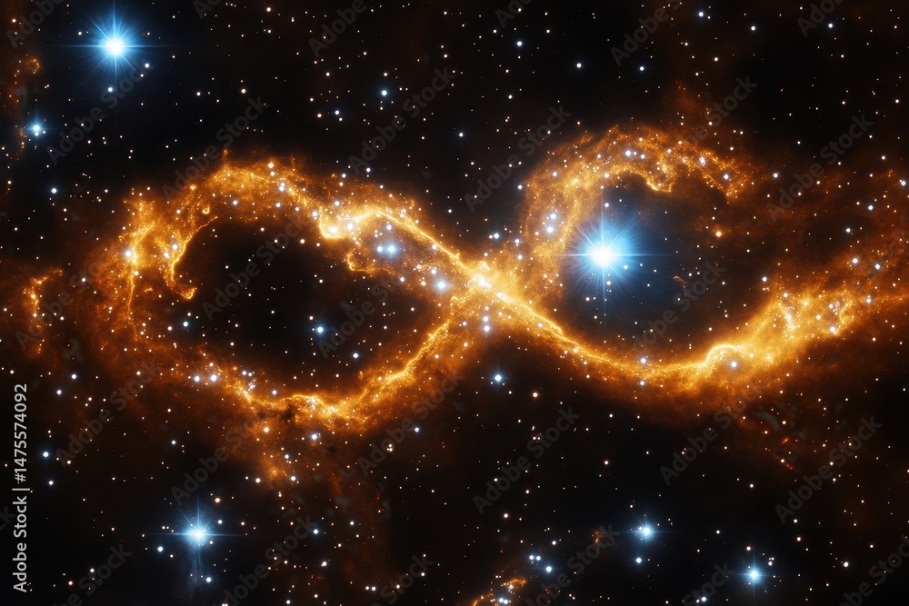 Canvas Prints nebula forms captivating infinity symbol in deep space during cosmic exploration, infinity symbol in