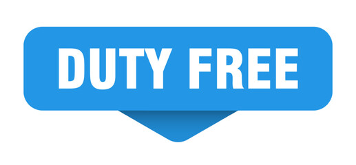 duty free sticker. duty free sign on transparent background