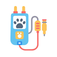 Pet Microchip Scanner Illustration for Vet Clinics and Shelters