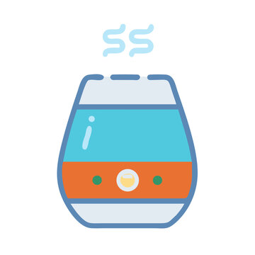 Aroma diffuser vector illustration on black background