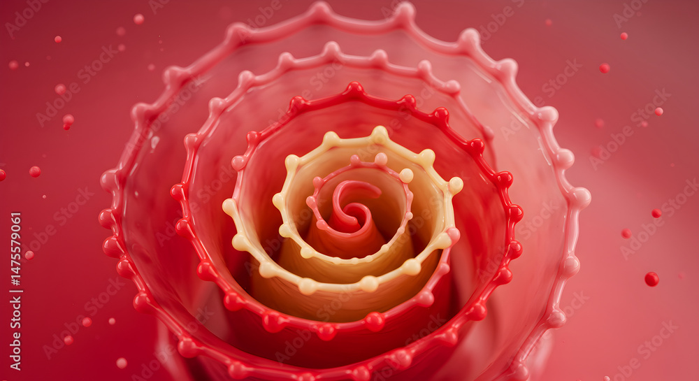Poster abstract splash artistry featuring milk in dynamic motion isolated on background