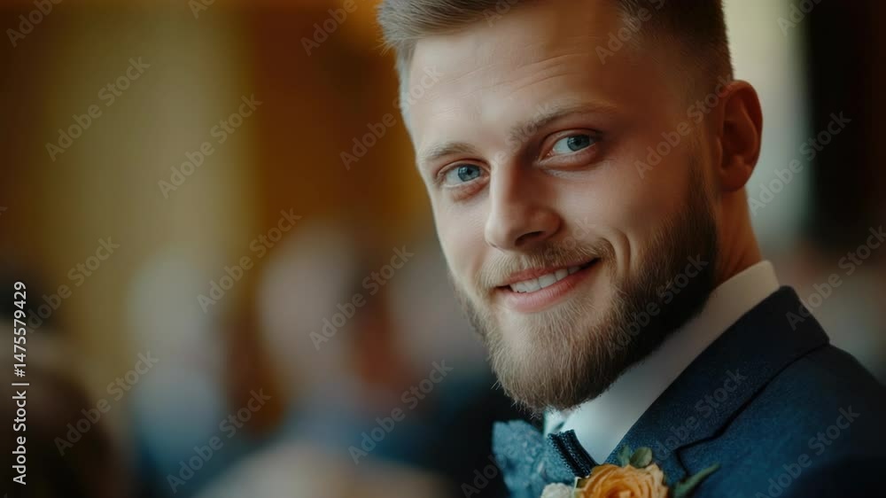 Aufkleber a close-up view of a man dressed in formal attire