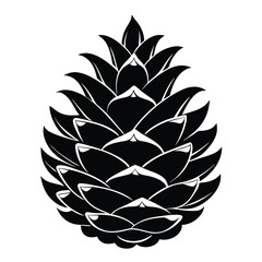 Conifer cone in monochrome offers a simple, bold element for various projects