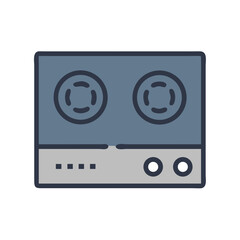 Modern two-burner electric stovetop appliance for home kitchen