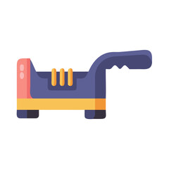 Colorful abstract illustration of a clamp on black background