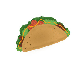 Mexican Taco Vector Illustration