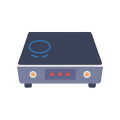 Modern Hot Plate Appliance on Black Background