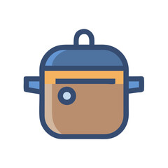 Pot Icon for Culinary Cooking and Kitchenware Design