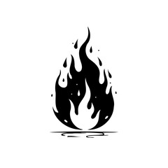 Abstract fiery essence illustration, an expressive silhouette of heat and energy