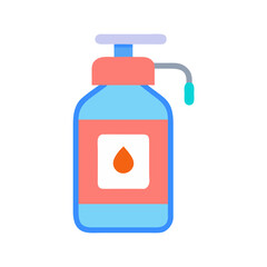 Sanitizer bottle with pump for hygiene and cleaning