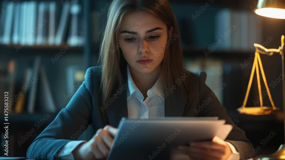 Poster a person using a tablet computer, great for business or educational concepts