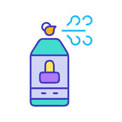 Colorful Illustration of an Aerosol Spray Can Design