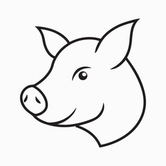 yorkshire pig vector art illustration