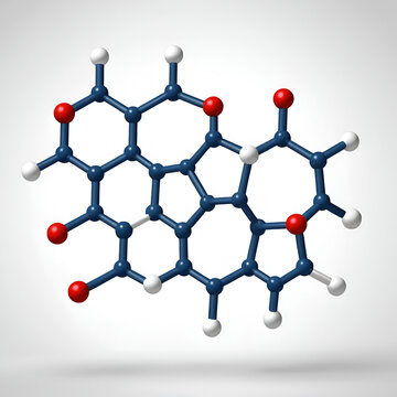 cidofovir molecule, structural chemical formula, ball-and-stick model, isolated image antiviral medication