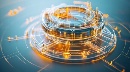 Abstract futuristic circular structure