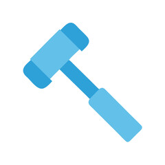 Medical reflex hammer isolated icon in modern flat style