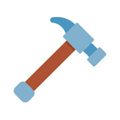 Stylized hammer icon vector illustration on black background