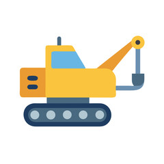 Obraz premium Cartoon crane icon design on a black background