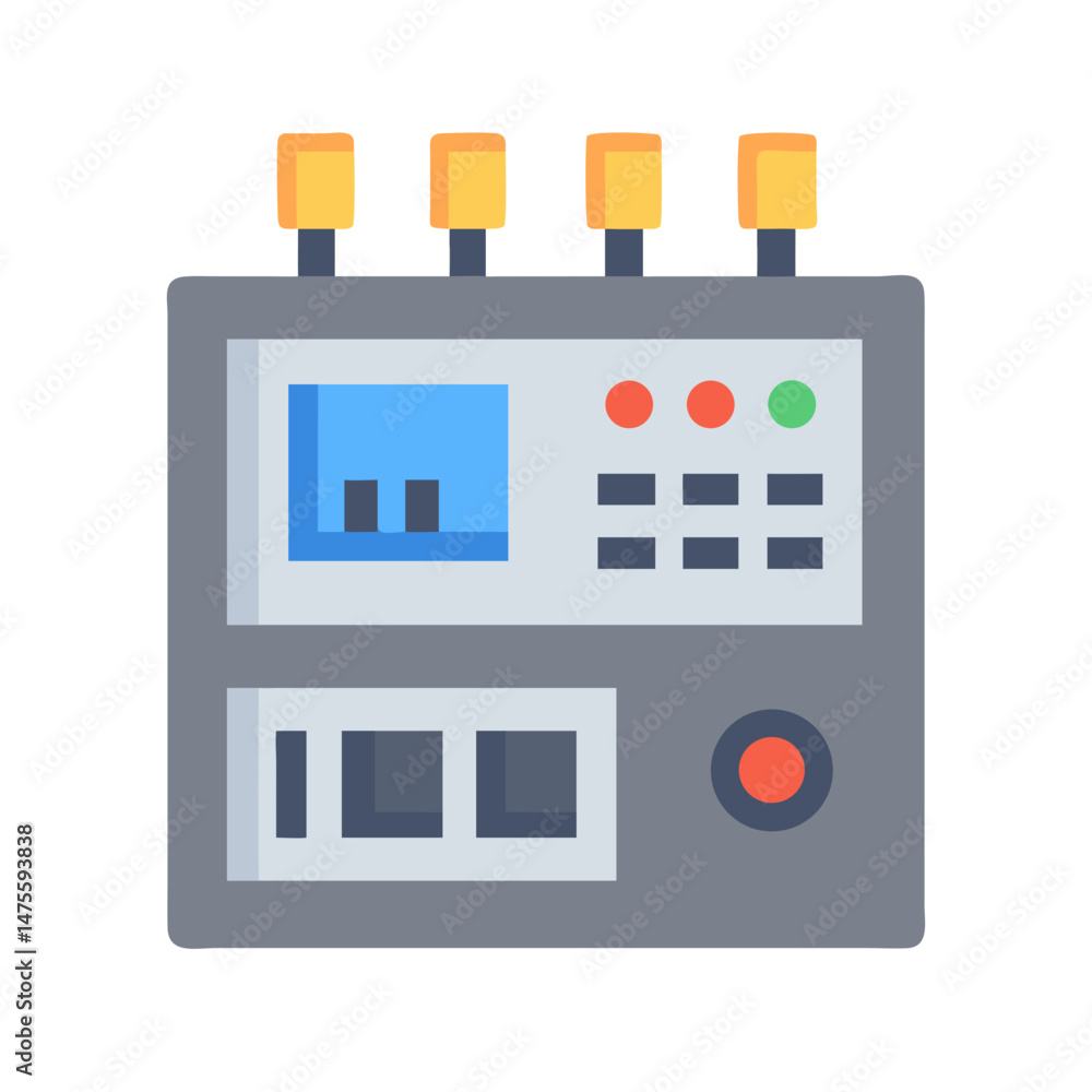 Poster grey data acquisition system with lights and screen